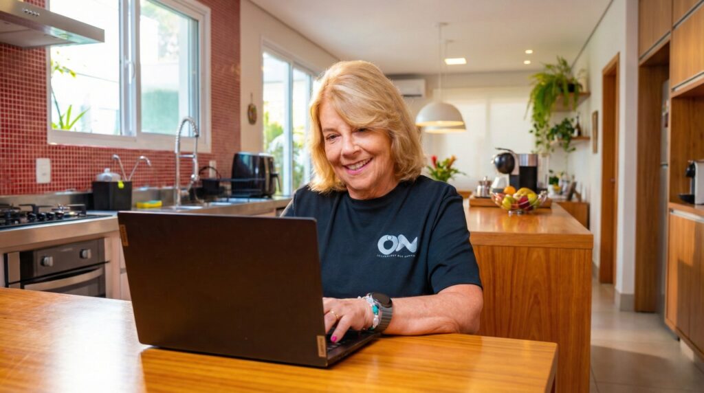 senhora trabalhando home office camisa on 2 expandido